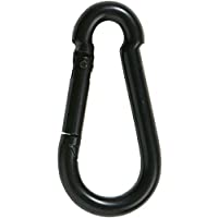 10 Pieza SBS Bombero Gancho Mosquetón 8 x 80mm Acero Negro mosquetón DIN 5299